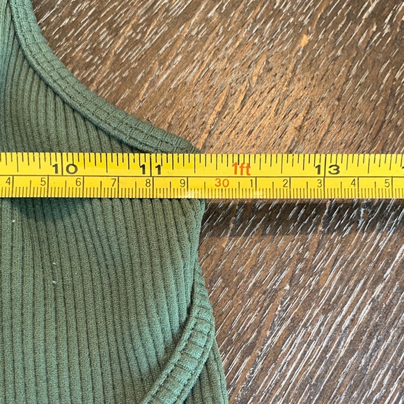 Double Zero Green Ribbed Crop Top - Picture 7 of 11